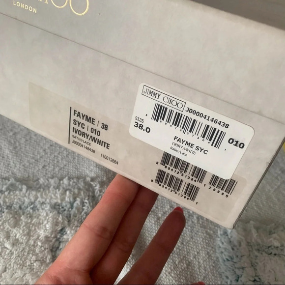 Jimmy Choo Ivory Lace Fayme Wedding Heel 38 - Picture 11 of 11